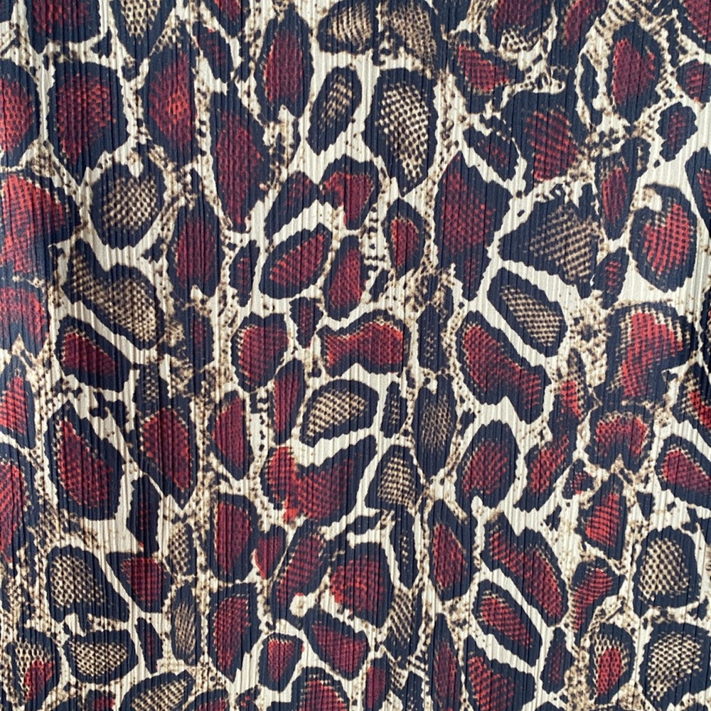 Zara Leopard Print Blouse - Red and Brown - Picture 7 of 11